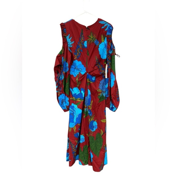 NWT Farm Rio Long-Sleeve V-Neck Midi Dress - Size Medium - Picture 11 of 15